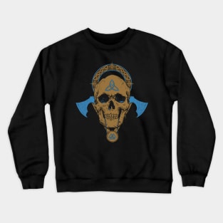 Viking Skull Nordic Scandinavian Norse Pagan Symbols Crewneck Sweatshirt